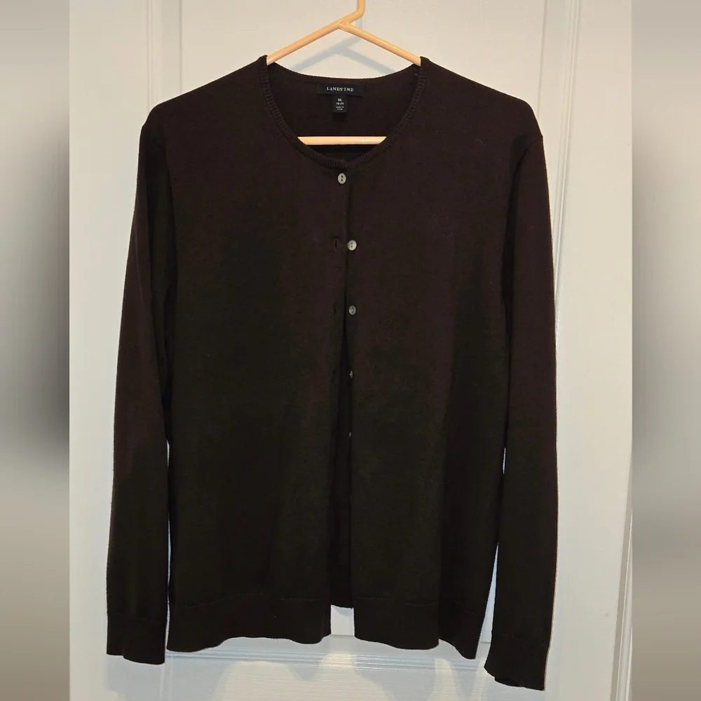 Lands' End Brown Cardigan - Picture 5 of 6